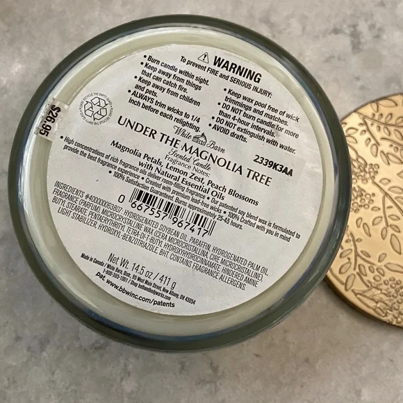 White Barn Under the Magnolia Tree Candle (14.5 oz). Never used. NWT - Picture 3 of 5